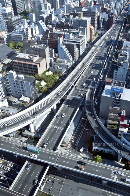 阪神高速道路 西船場ジャンクション の写真素材 イラスト素材 アマナイメージズ
