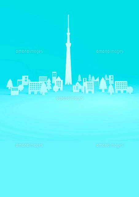 スカイツリーと街 の写真素材 イラスト素材 アマナイメージズ