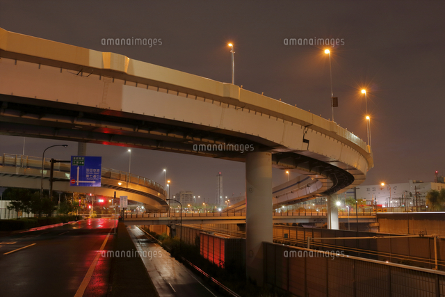 大井ジャンクションの夜景 の写真素材 イラスト素材 アマナイメージズ