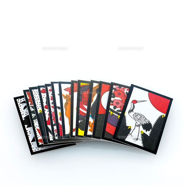 白い背景の花札 の写真素材 イラスト素材 アマナイメージズ