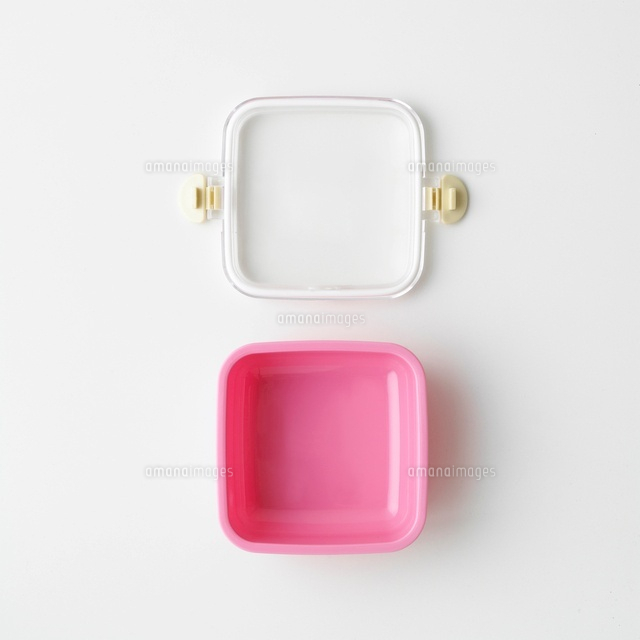 真上から見たお弁当容器 の写真素材 イラスト素材 アマナイメージズ