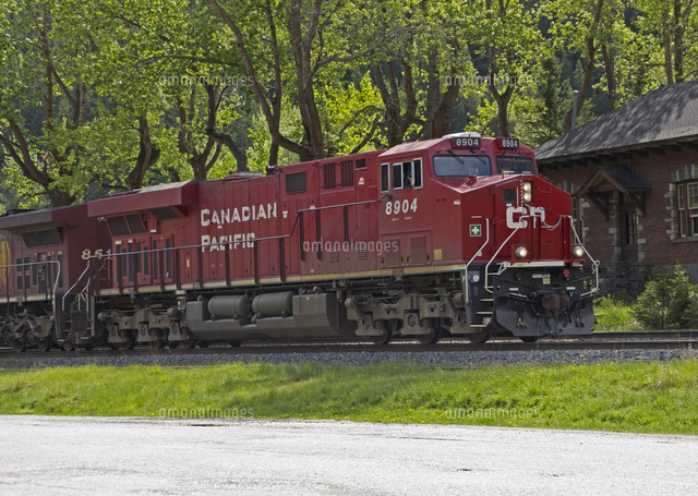 ゴールデン周辺を走る列車 ロッキー[10215000420]の写真素材・イラスト素材｜アマナイメージズ