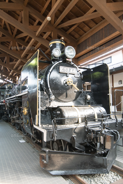 鉄道歴史パークに 展示される 国鉄C57形蒸気機関車 1次型「44号機