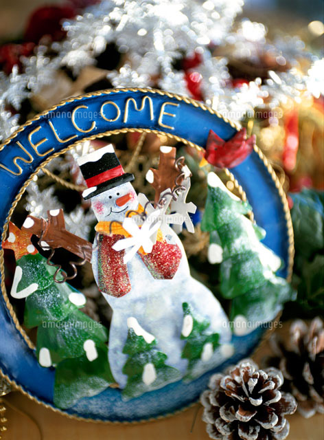 スノーマンのクリスマスウェルカムボード 10231000498 の写真素材 イラスト素材 アマナイメージズ