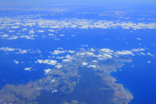徳之島町付近上空から北北東方向を望む,空撮[10247012453]の写真
