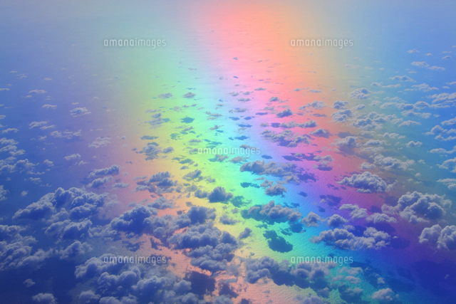 虹色に輝く海と雲海と太陽[10247024829]の写真・イラスト素材｜アマナ