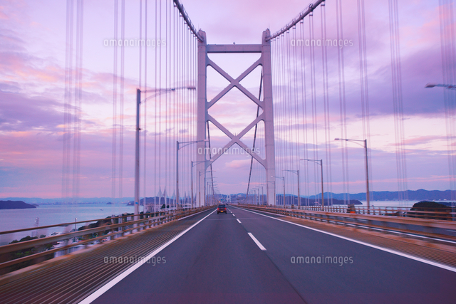 風景画「瀬戸の夕暮れ」アクリル画/B3サイズ　瀬戸大橋より 風景画「瀬戸の夕暮れ」アクリル画/B3サイズ 瀬戸大橋より