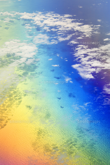 Nさま専用（原画）青い海と深い空の間で【A5サイズ／水彩画】絵画