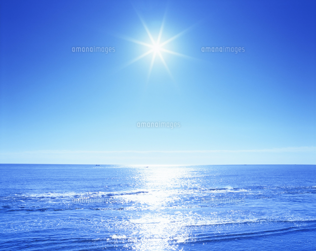 パステル画 「太陽と海」 太陽と海[10247042637]の写真・イラスト素材｜アマナイメージズ