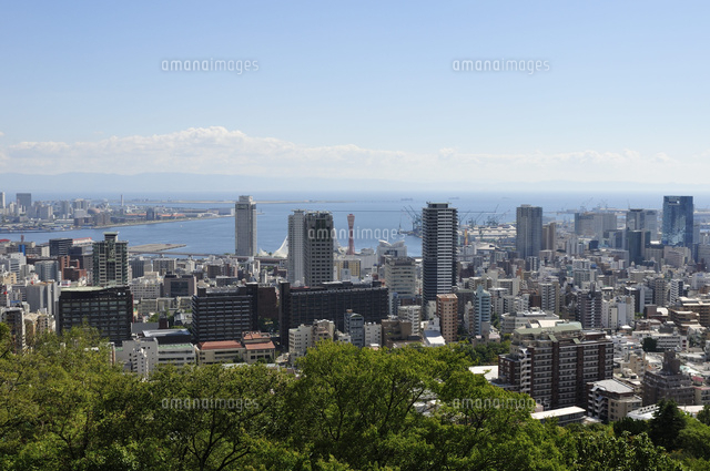 神戸 諏訪山公園展望台から神戸の街並み[10254006600]の写真・イラスト
