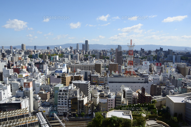 大阪 なんばパ クス屋上からの街並み の写真素材 イラスト素材 アマナイメージズ