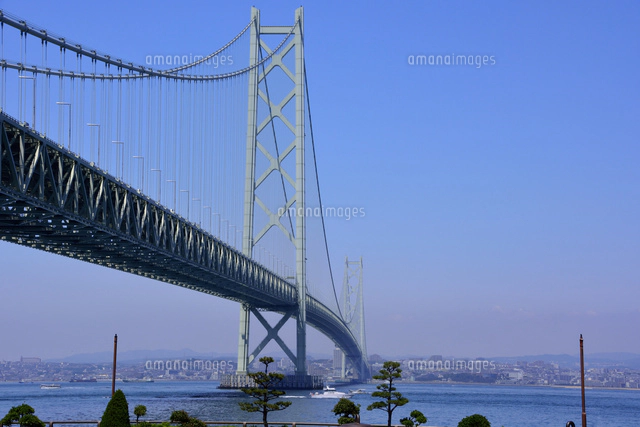 明石海峡大橋 風景の写真素材 ストックフォト アマナイメージズ
