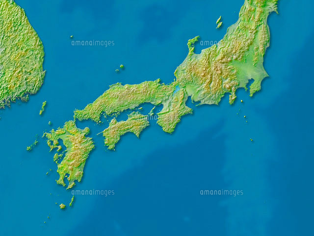 西日本地図 の写真素材 イラスト素材 アマナイメージズ