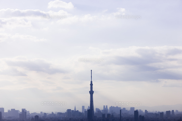 東京スカイツリー シルエット の写真素材 イラスト素材 アマナイメージズ