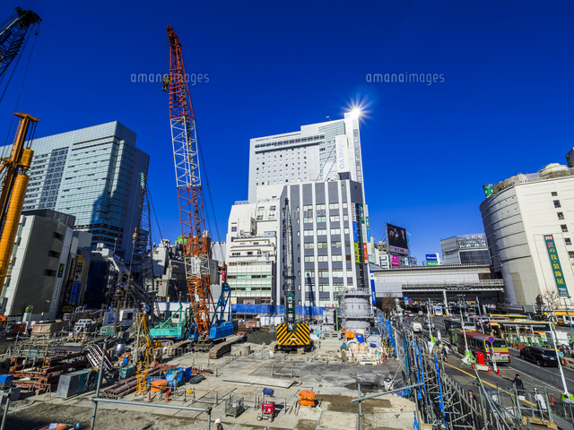 渋谷再開発 の写真素材 イラスト素材 アマナイメージズ