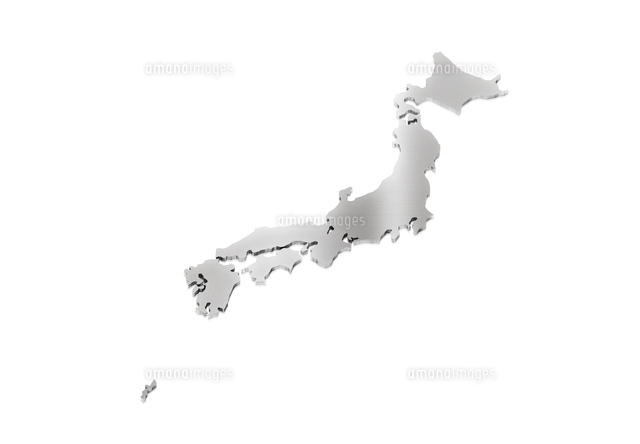白バックに金属の日本地図 の写真素材 イラスト素材 アマナイメージズ 白バックに金属の日本地図 の写真素材 イラスト素材 アマナイメージズ