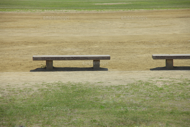 淀川河川公園のグラウンドベンチ[10346000558]の写真・イラスト