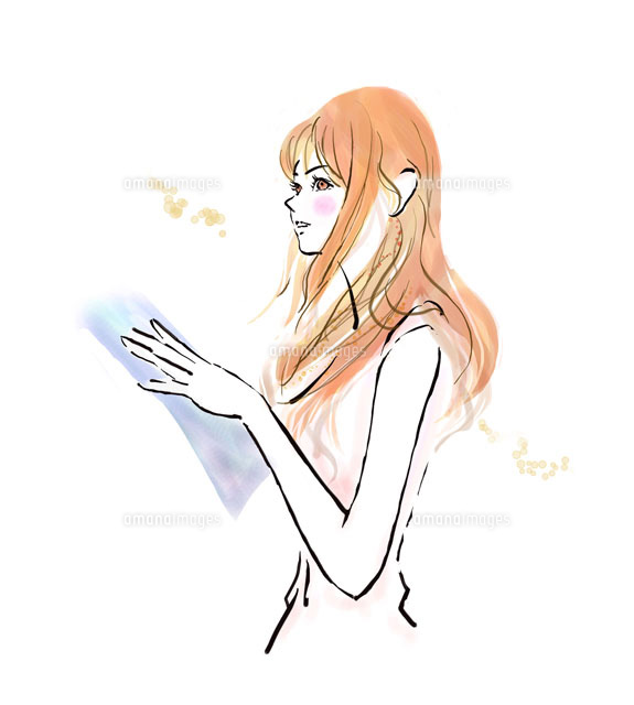 本を持つ女の子 の写真素材 イラスト素材 アマナイメージズ