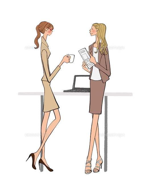 70年代ファッションの女の子 の写真素材 イラスト素材 アマナイメージズ