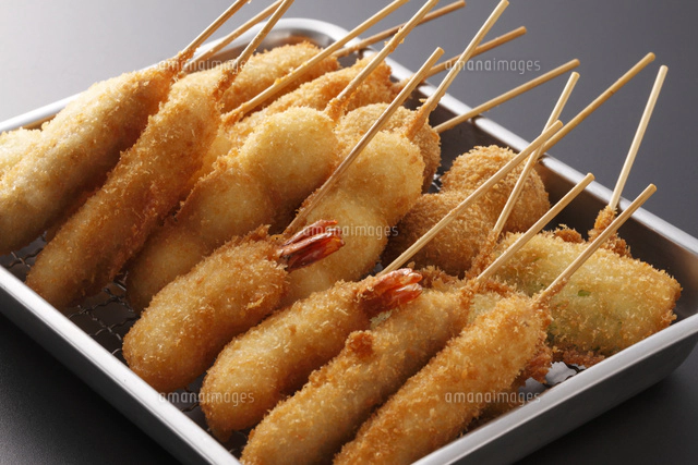油彩画　大きさF10 串カツ　食材　額なし 串カツ各種[10404009333]の写真・イラスト素材｜アマナイメージズ