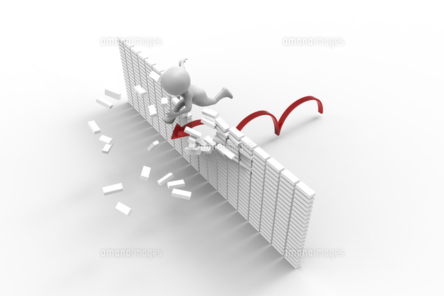 飛び越えるイメージ の写真素材 イラスト素材 アマナイメージズ