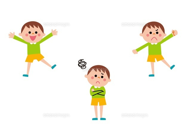 男の子 表情3パターン の写真素材 イラスト素材 アマナイメージズ
