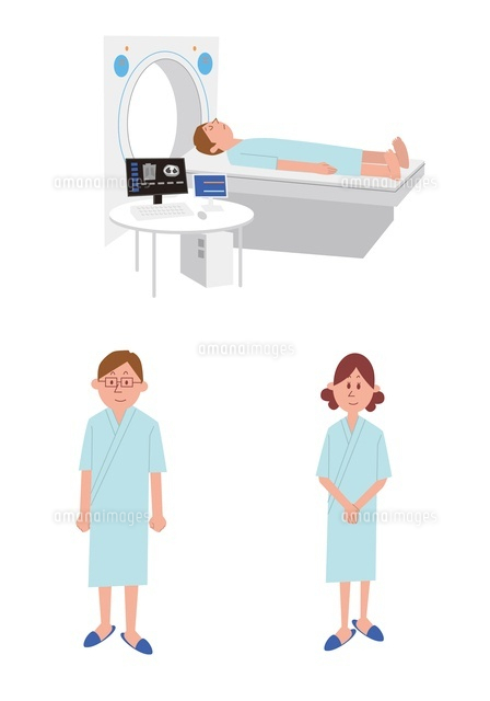 人間ドックを受けている人 の写真素材 イラスト素材 アマナイメージズ
