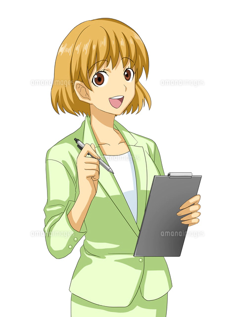 受験応援 シンプルポーズ アニメタッチの写真素材 ストックフォト アマナイメージズ