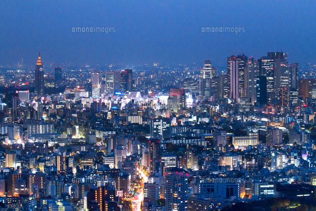 六本木からの新宿夜景 の写真素材 イラスト素材 アマナイメージズ