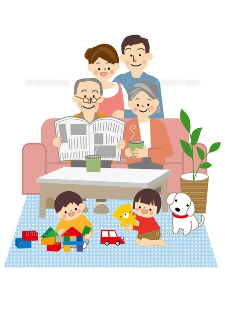 家族団欒 の写真素材 イラスト素材 アマナイメージズ