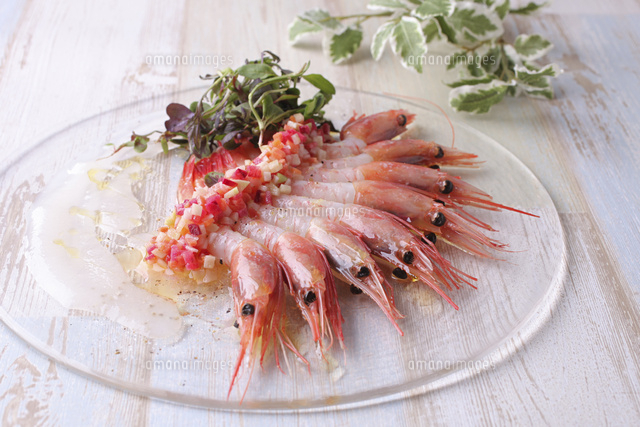 甘エビのカルパッチョ の写真素材 イラスト素材 アマナイメージズ