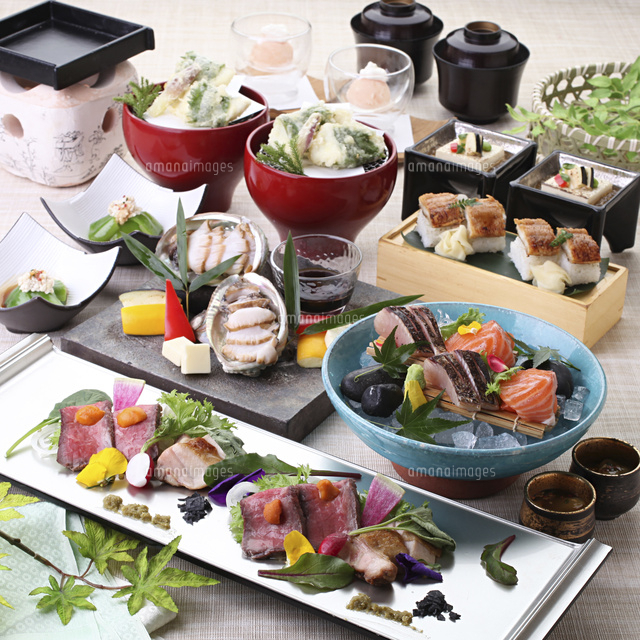 7 8月の和食コース の写真素材 イラスト素材 アマナイメージズ