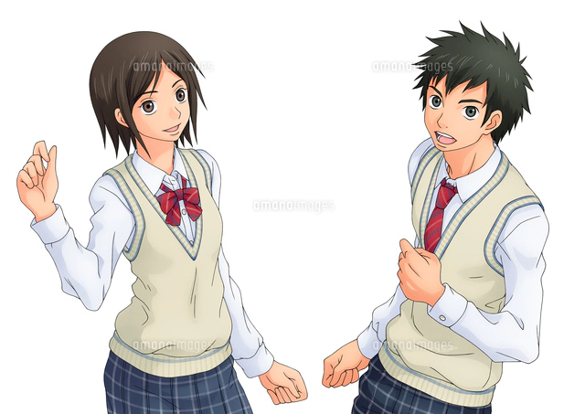 共に頑張ろう 女性講師と女子生徒 の写真素材 イラスト素材 アマナイメージズ