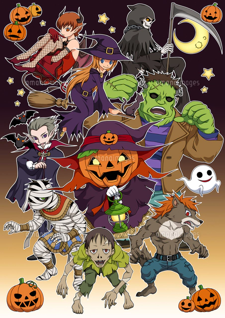 ハロウィンモンスターズ（キャラのみ）[10456000173]の写真・イラスト