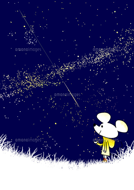 ネズミと星空 の写真素材 イラスト素材 アマナイメージズ