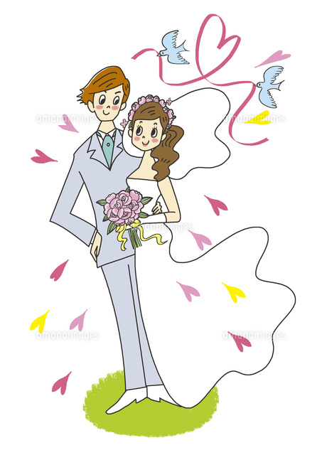 新郎新婦の二人 の写真素材 イラスト素材 アマナイメージズ