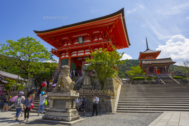清水寺の仁王門と西門と三重塔 の写真素材 イラスト素材 アマナイメージズ
