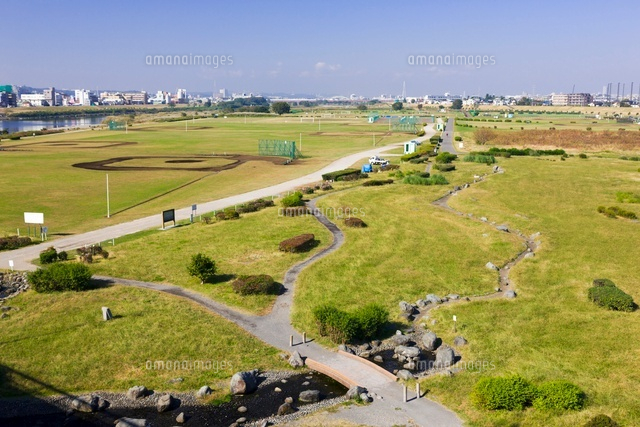 二子玉川区民運動施設野球場 多摩川二子橋公園 10505000560 の写真素材 イラスト素材 アマナイメージズ