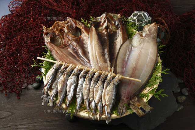 真ほっけ しまほっけ かれい ししゃもの一夜干しセット の写真素材 イラスト素材 アマナイメージズ