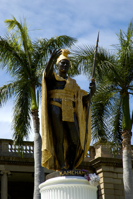 アメリカ合衆国ハワイ州 オアフ島 ホノルルのカメハメハ大王像