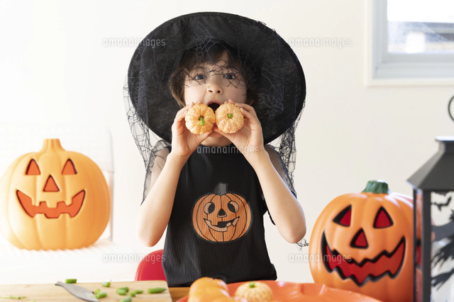 【みかんその3】ハロウィンかぼちゃ　本物 みかんのカボチャおばけ三兄弟 | バンダイによる、遊びと学びの