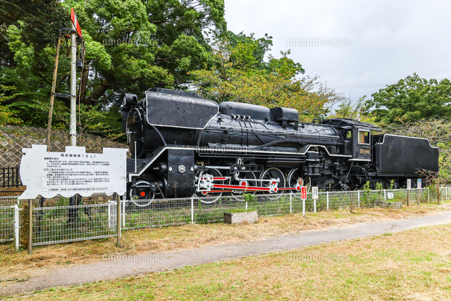 津偕楽公園に屋外展示されたD51蒸気機関車[10573008141]の写真