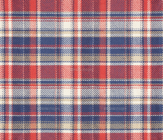 チェック柄の布地[10610002996]の写真・イラスト素材｜アマナイメージズ