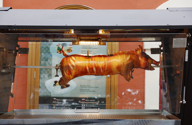 ブタの丸焼き の写真素材 イラスト素材 アマナイメージズ