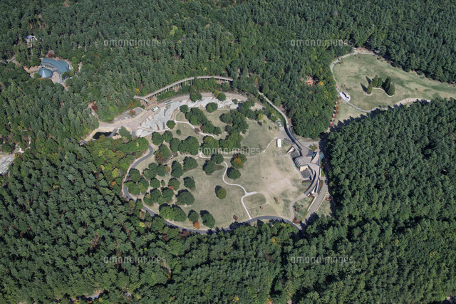 国営アルプスあづみの公園大町松川地区の航空写真 の写真素材 イラスト素材 アマナイメージズ