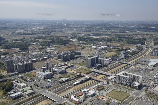 千葉ニュータウン中央駅空撮 北東側より幕張方面へ[10684002895]の写真