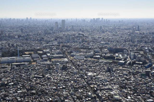 十条駅空撮 北側より池袋 新宿方面へ の写真素材 イラスト素材 アマナイメージズ