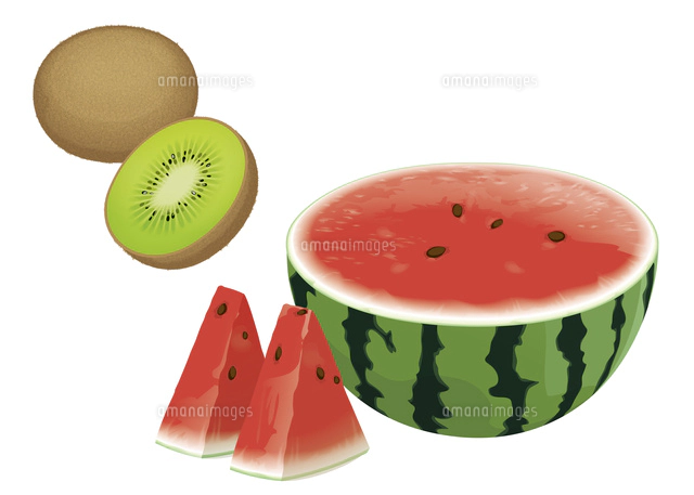 スイカ 断面のイラスト素材 アマナイメージズ