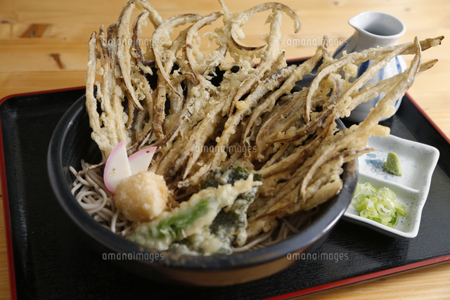 ごぼうの天ぷらそば の写真素材 イラスト素材 アマナイメージズ