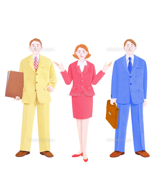 ビジネスマンと受付嬢 の写真素材 イラスト素材 アマナイメージズ